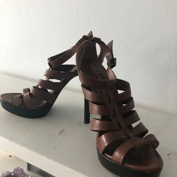 Aldo leather heels super sexy !! size 6 - Picture 5 of 5